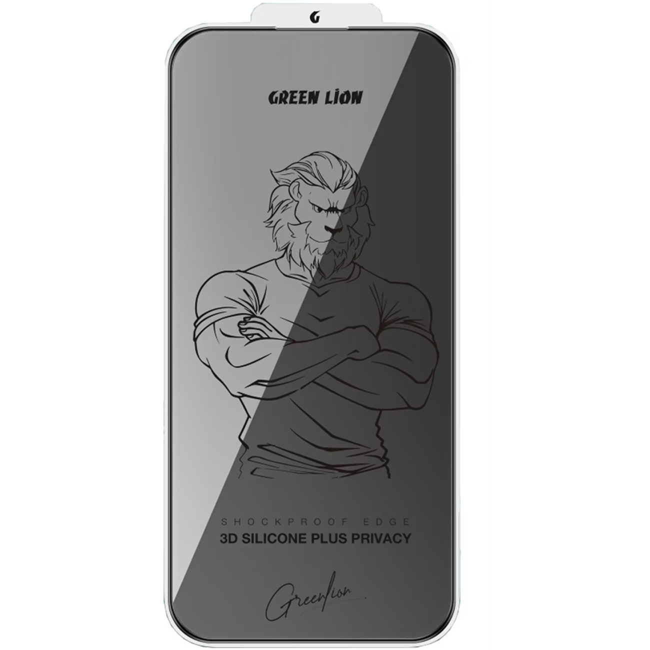 گلس حریم شخصی آیفون 17 پرو مکس گرین لاین Green Lion 3D Silicone Plus Iphone 17 PRO Max GN3DSIL17PMBK